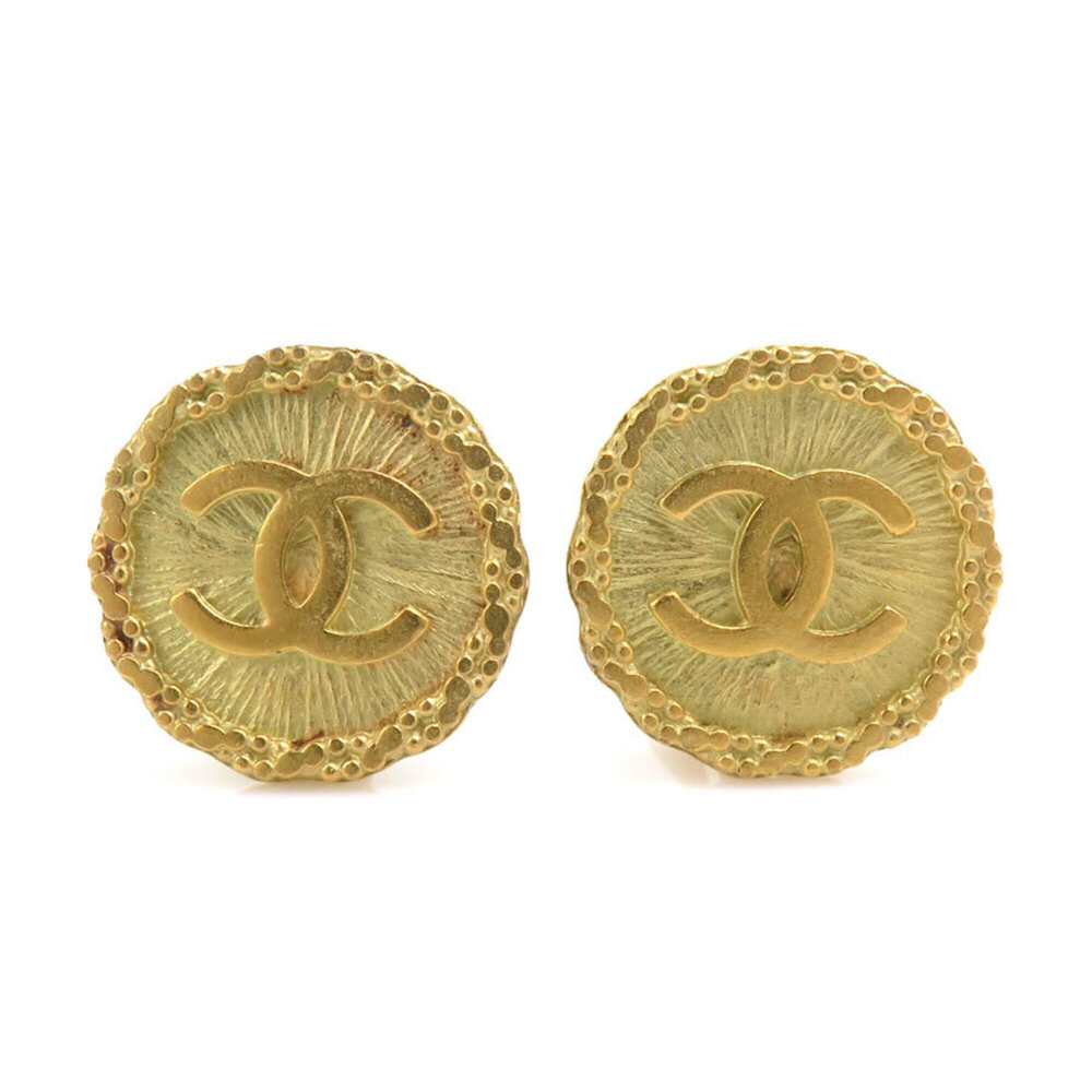 Chanel earrings, metal, gold, women's, 56830a